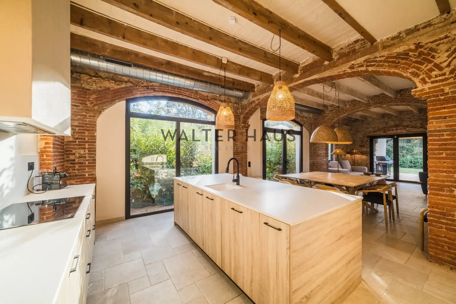 Cocina de Finca rústica en venta en Santa Cristina d'Aro con Calefacción, Jardín privado y Parquet