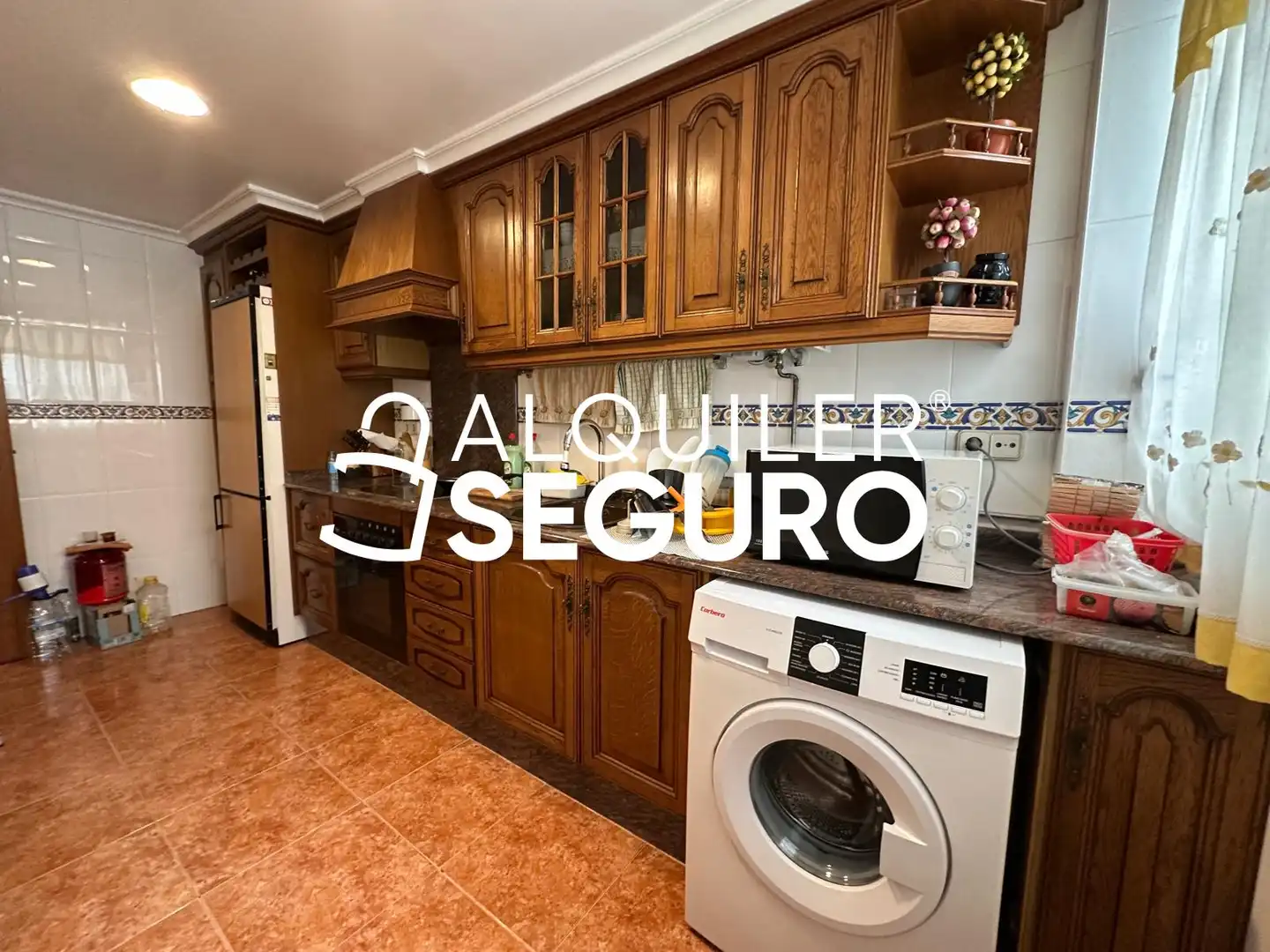 Kitchen of Flat for rent in Alfafar  with Air Conditioner, Terrace and Furnished
