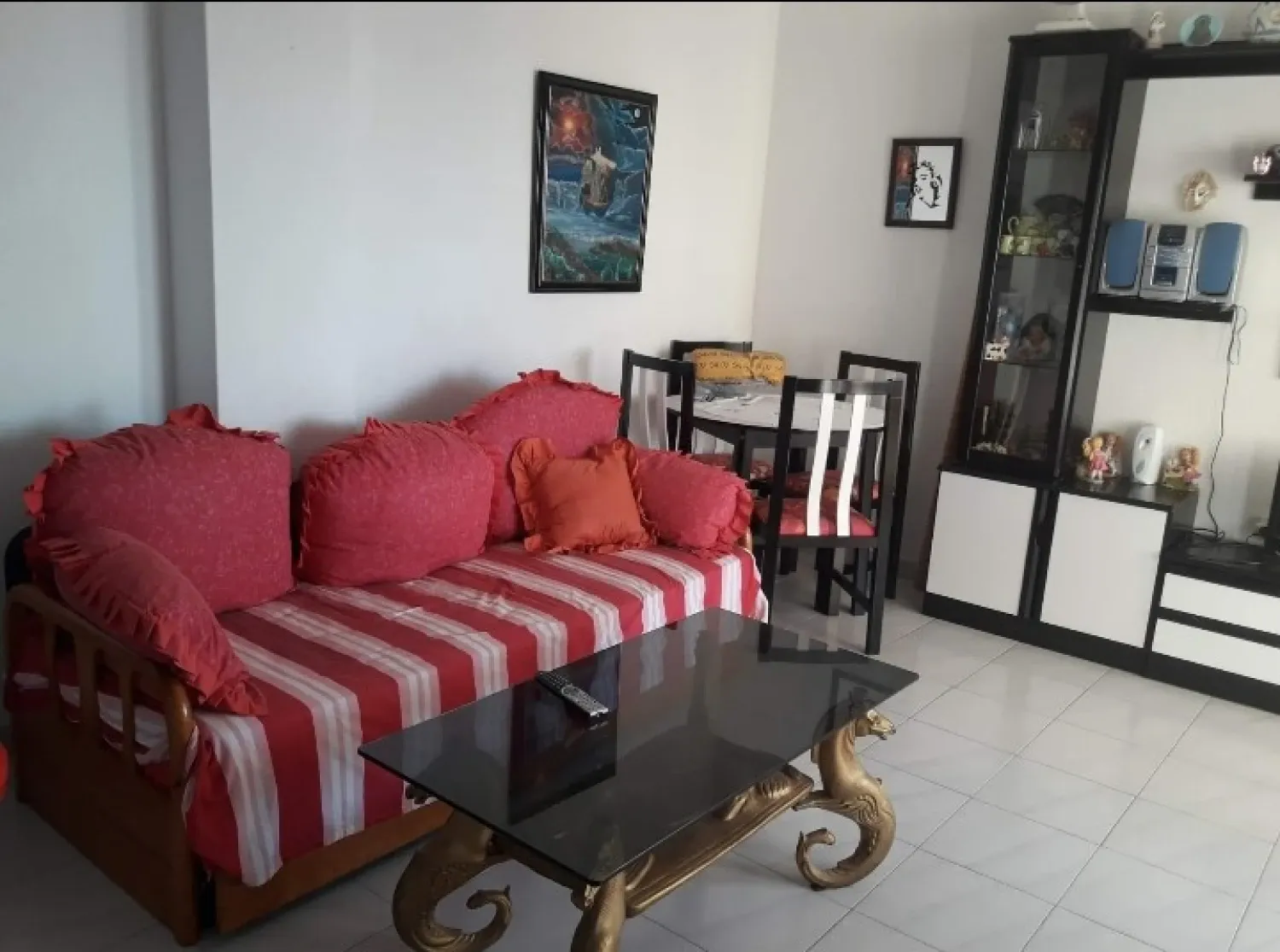 Sala de estar de Apartamento en venta en La Manga del Mar Menor con Piscina, Amueblado y Lavadora