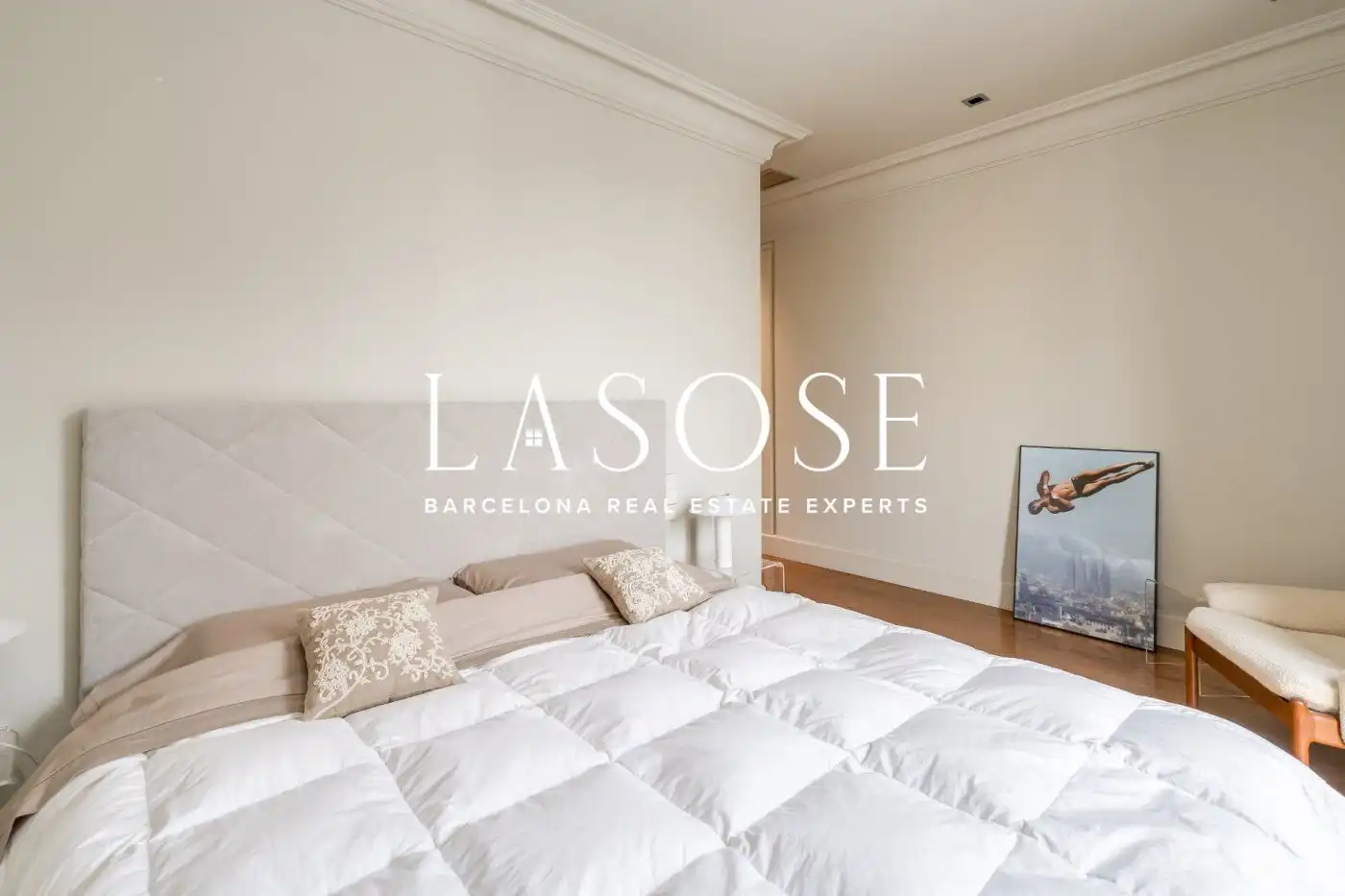 Schlafzimmer von Wohnung zur Miete in Barcelona mit Klimaanlage, Heizung und Parkett