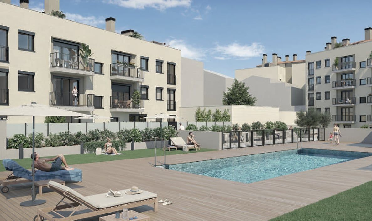 Piscina de Apartament en venda en Sabadell amb Aire condicionat, Terrassa i Balcó