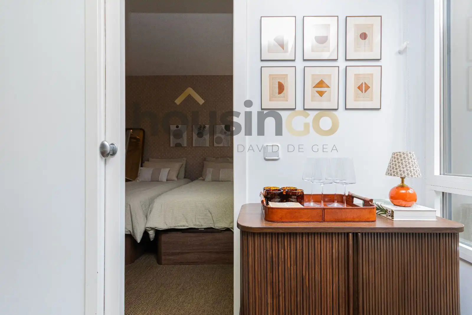 Bedroom of Flat for rent in Madrid  with Air Conditioner, Heating and Parquet flooring