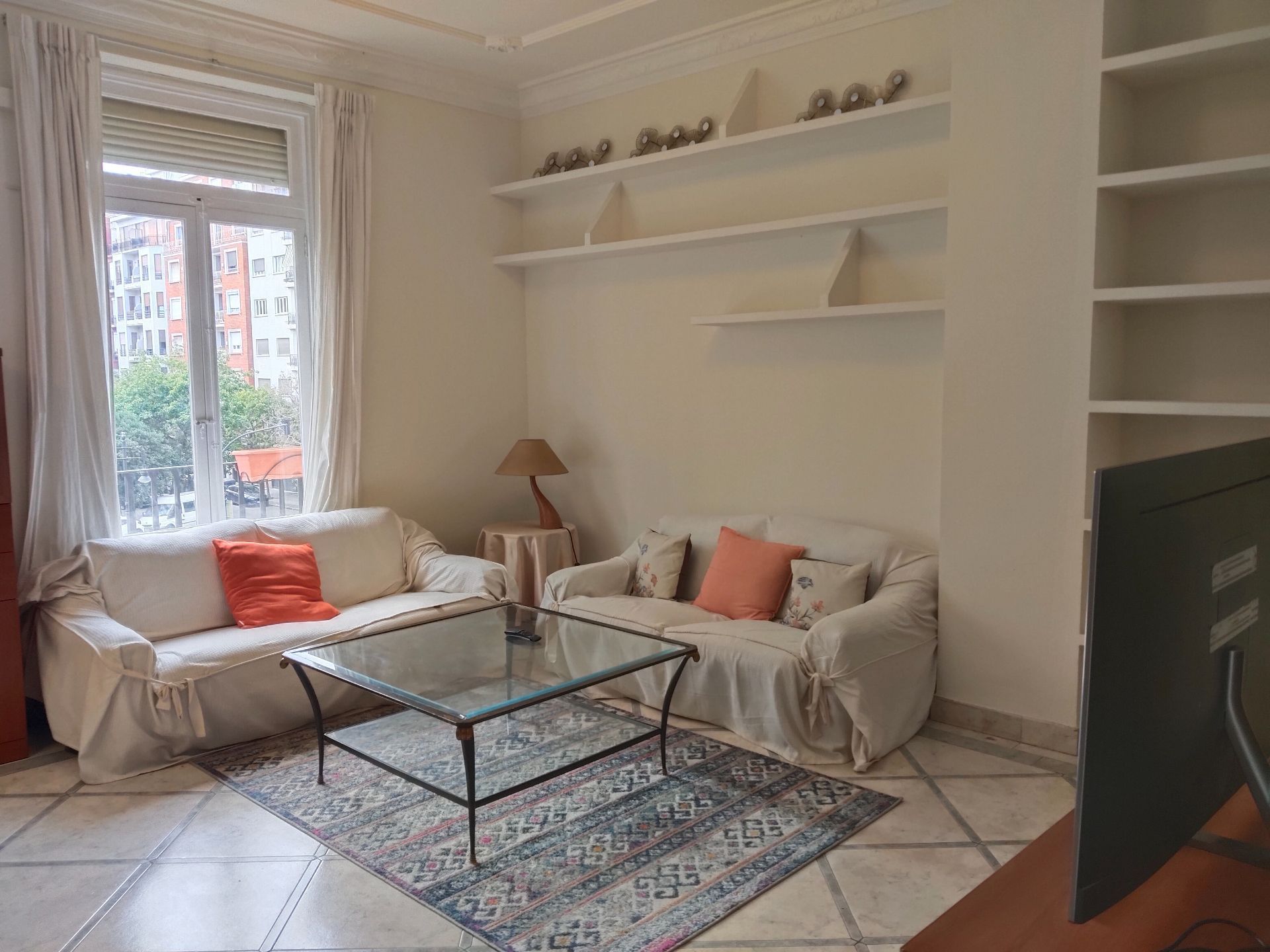 Living room of Flat to rent in  Valencia Capital  with Air Conditioner and Heating