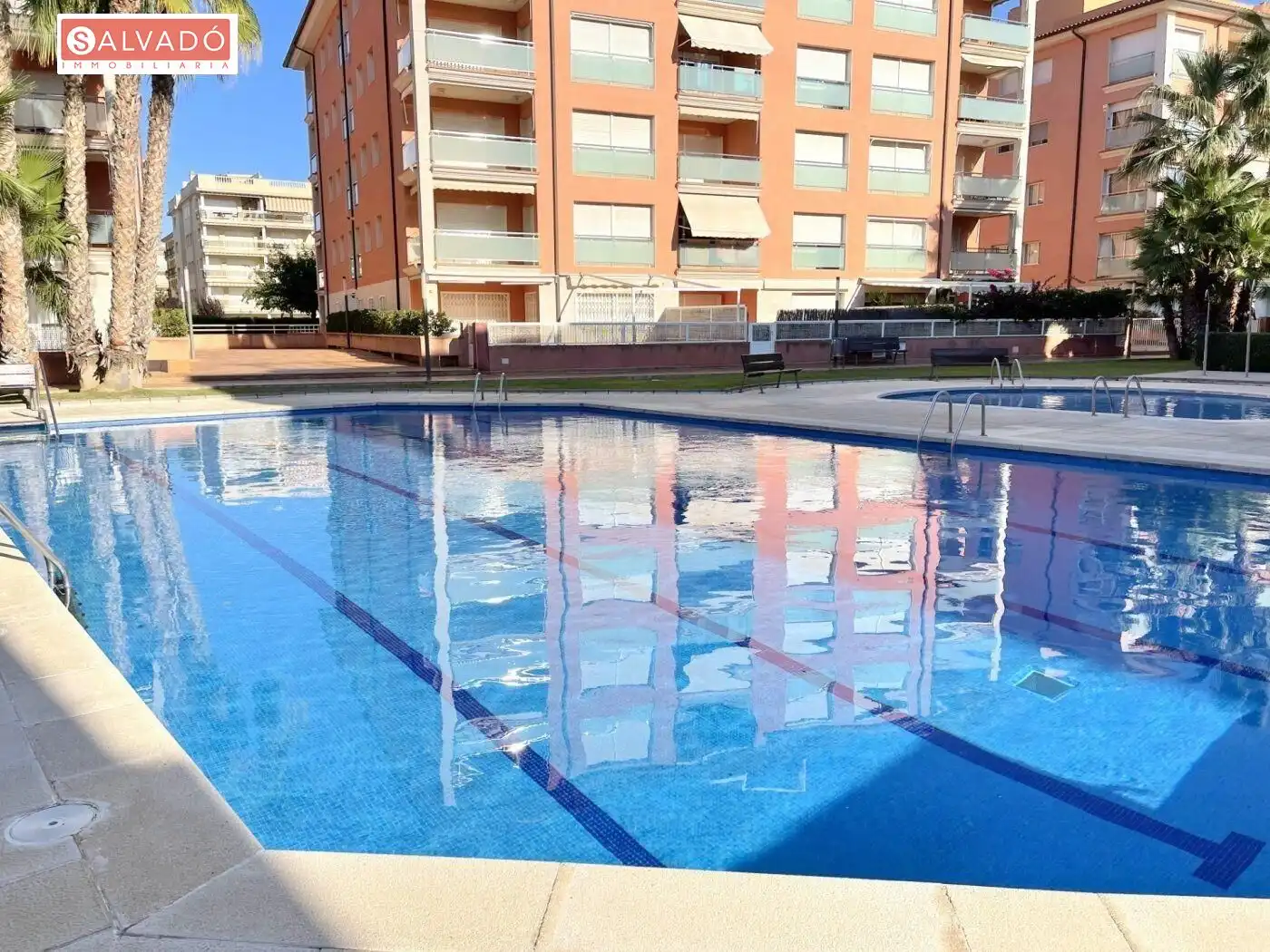 Swimming pool of Flat for rent in Calafell  with Air Conditioner, Heating and Private garden