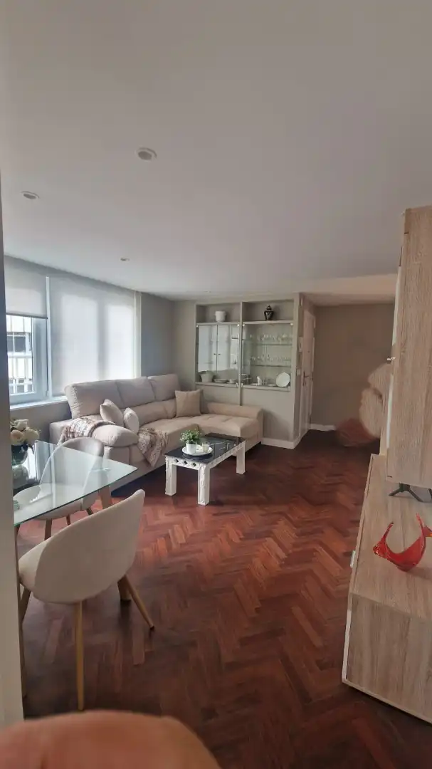 Living room of Attic for rent in A Coruña Capital   with Heating, Parquet flooring and Terrace