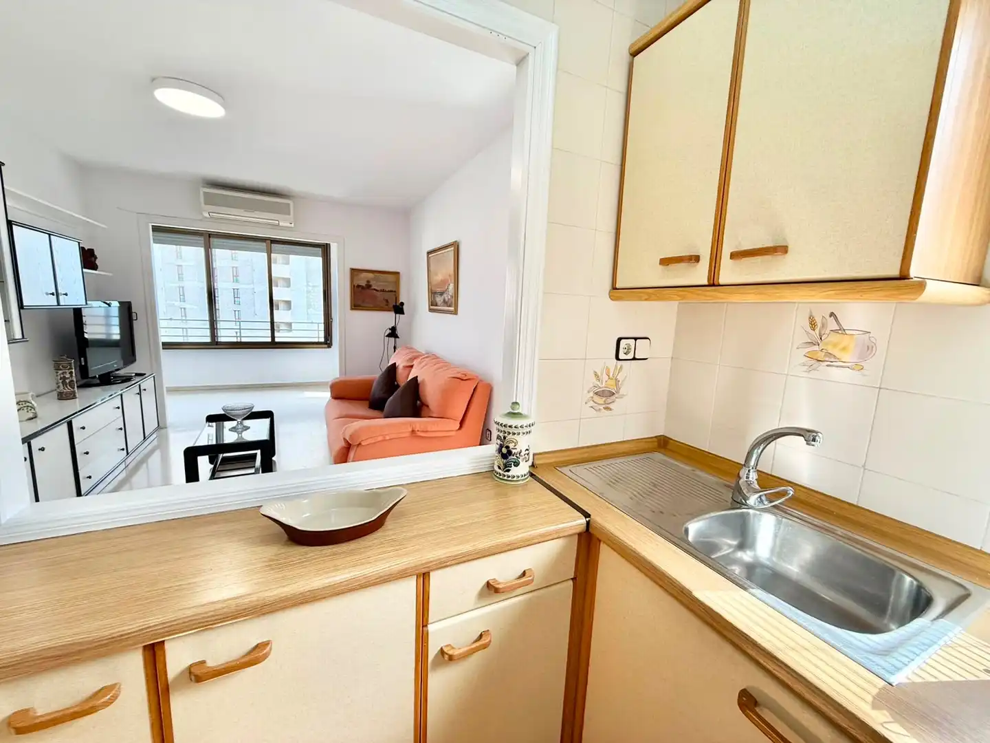 Cuina de Apartament de lloguer en Finestrat amb Aire condicionat, Calefacció i Piscina