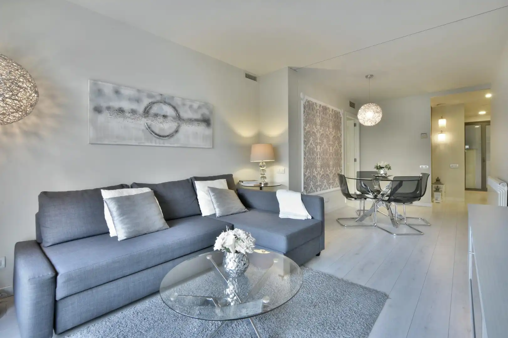 Sala de estar de Piso en venta en Barcelona con Parquet, Terraza y Balcón