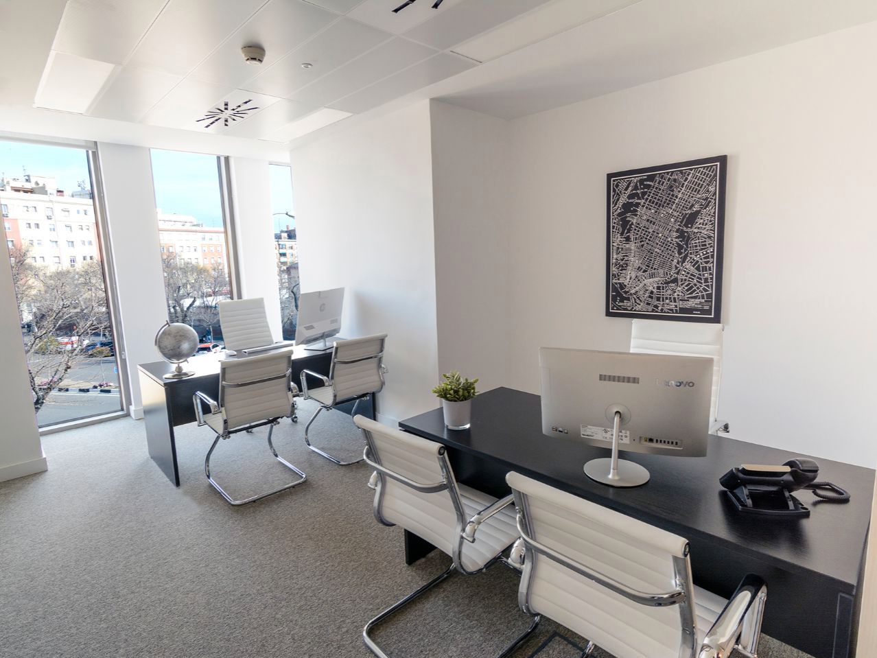 Oficina de lloguer en  Madrid Capital amb Aire condicionat, Calefacció i Moblat