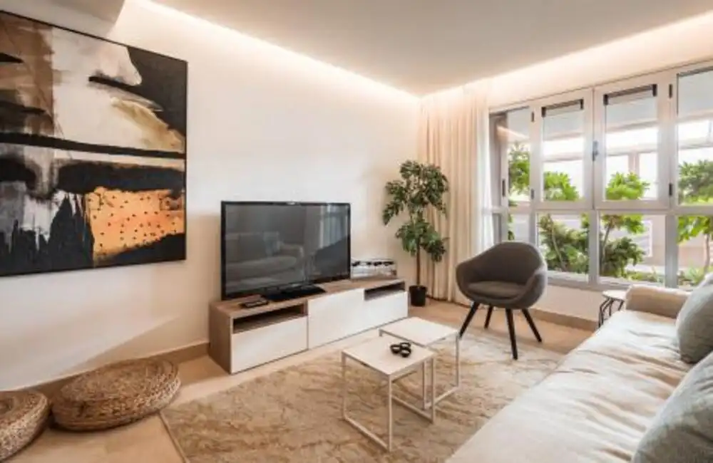 Living room of Apartments for rent in Marbella  with Air Conditioner, Terrace and Swimming Pool