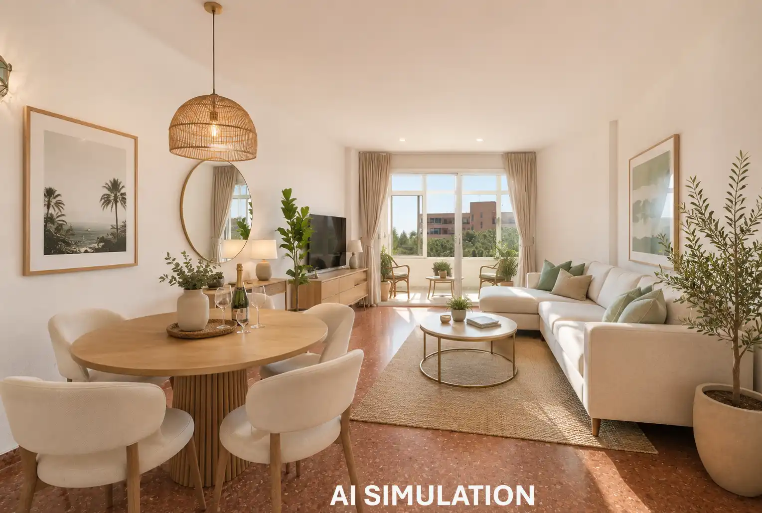 Wohnzimmer von Wohnungen zum Verkauf in Mijas mit Terrasse, Schwimmbad und Möbliert