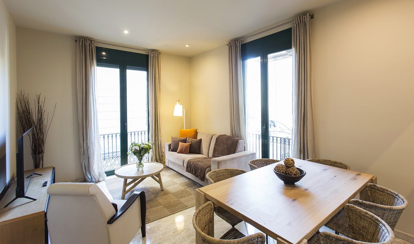 Living room of Flat to rent in  Barcelona Capital  with Air Conditioner, Heating and Furnished