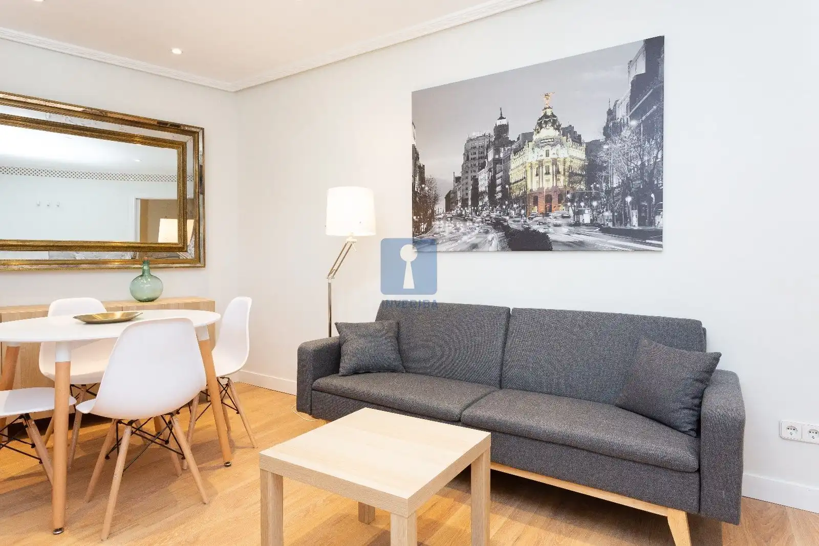 Wohnzimmer von Wohnung zur Miete in Madrid mit Klimaanlage, Heizung und Möbliert