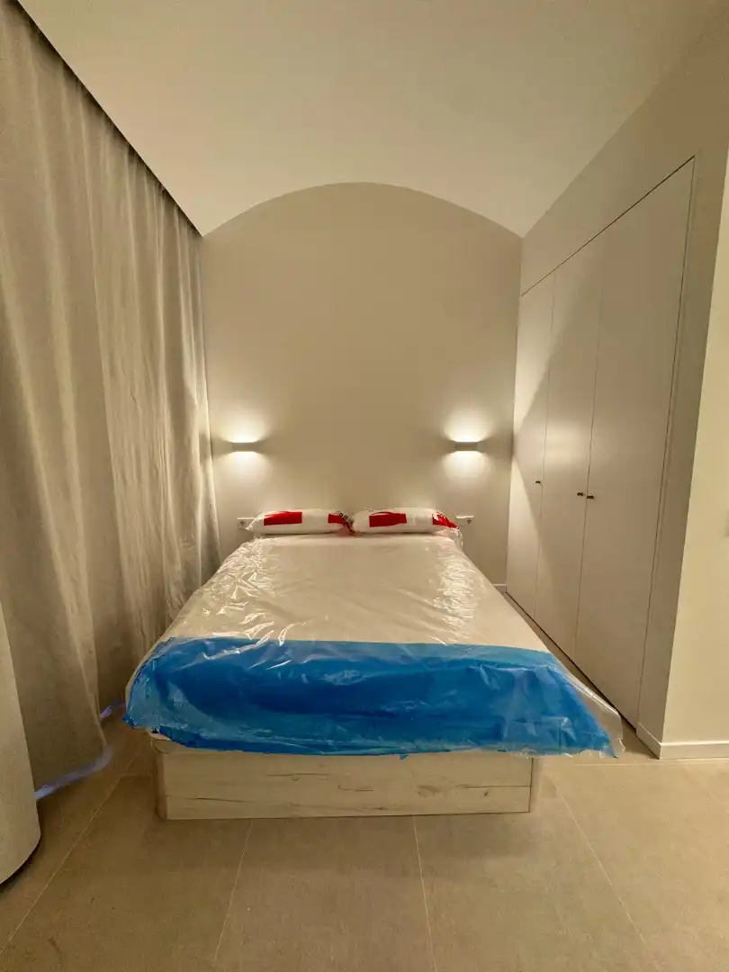 Schlafzimmer von Wohnung zur untervermieten in Valencia mit Klimaanlage, Terrasse und Möbliert