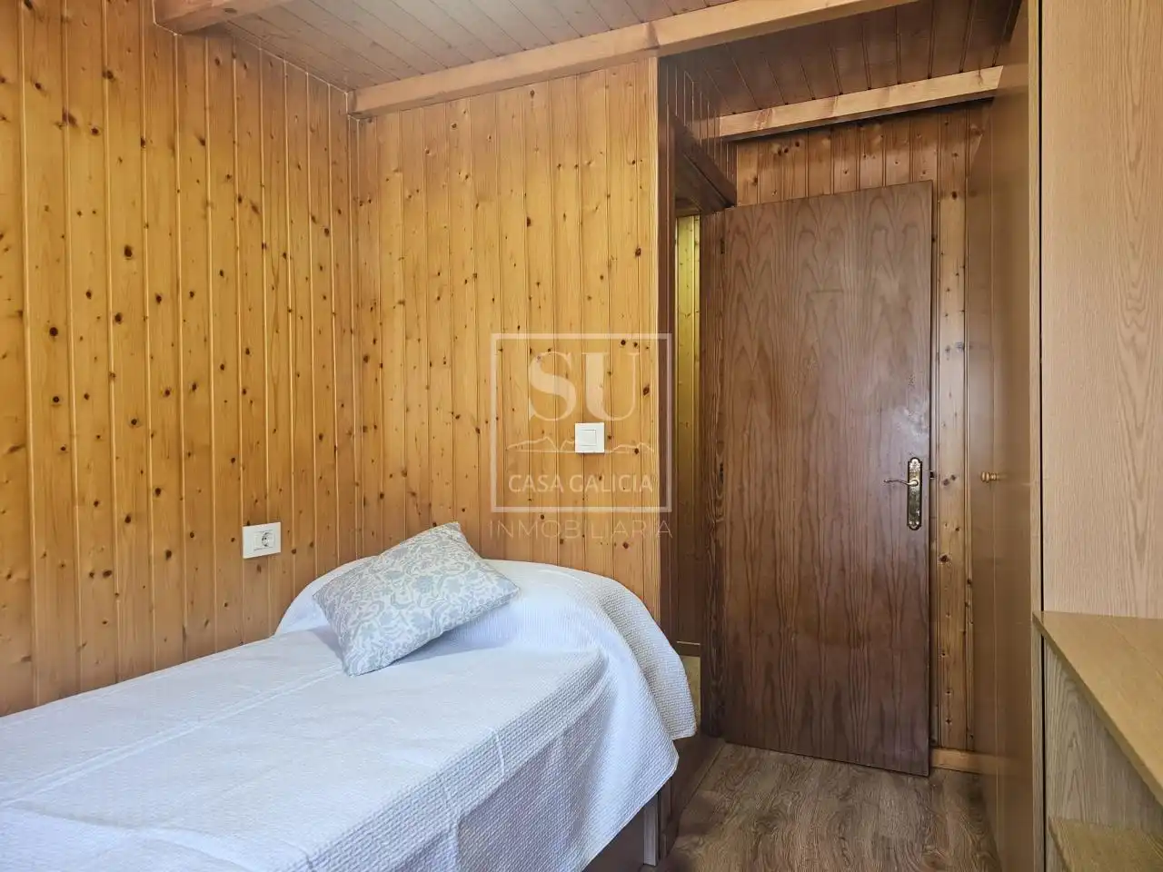 Schlafzimmer von Haus oder Chalet zur Miete in Baiona mit Privatgarten, Terrasse und Möbliert