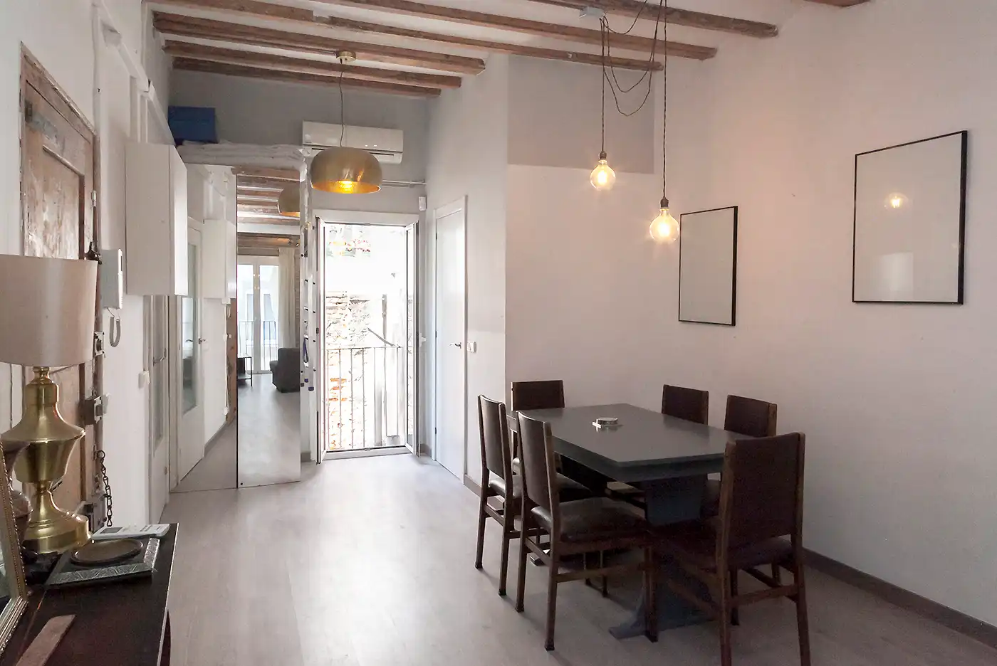 Esszimmer von Wohnung zum Verkauf in Barcelona mit Klimaanlage, Terrasse und Möbliert