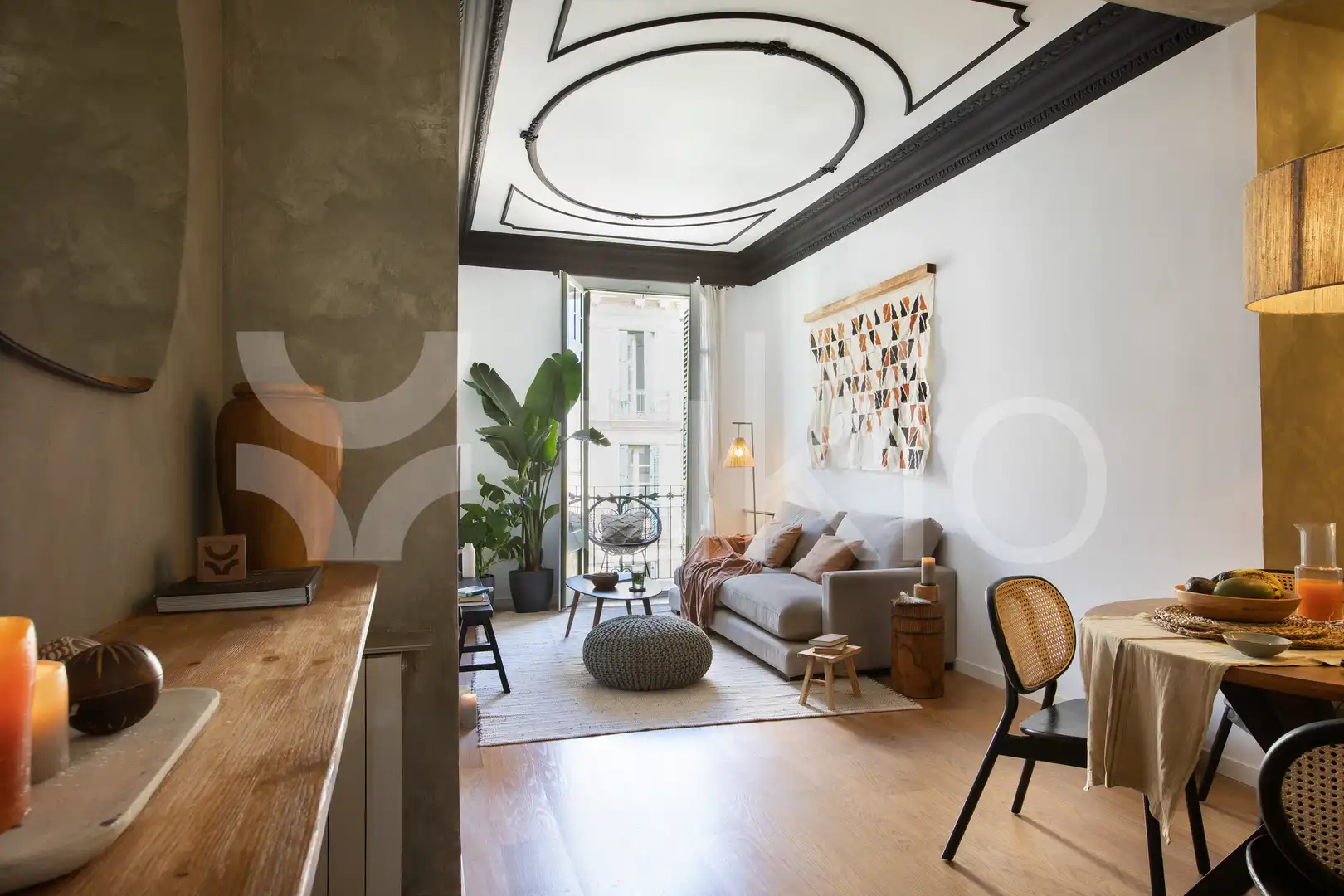 Sala d'estar de Apartament de lloguer en Barcelona amb Aire condicionat, Calefacció i Moblat