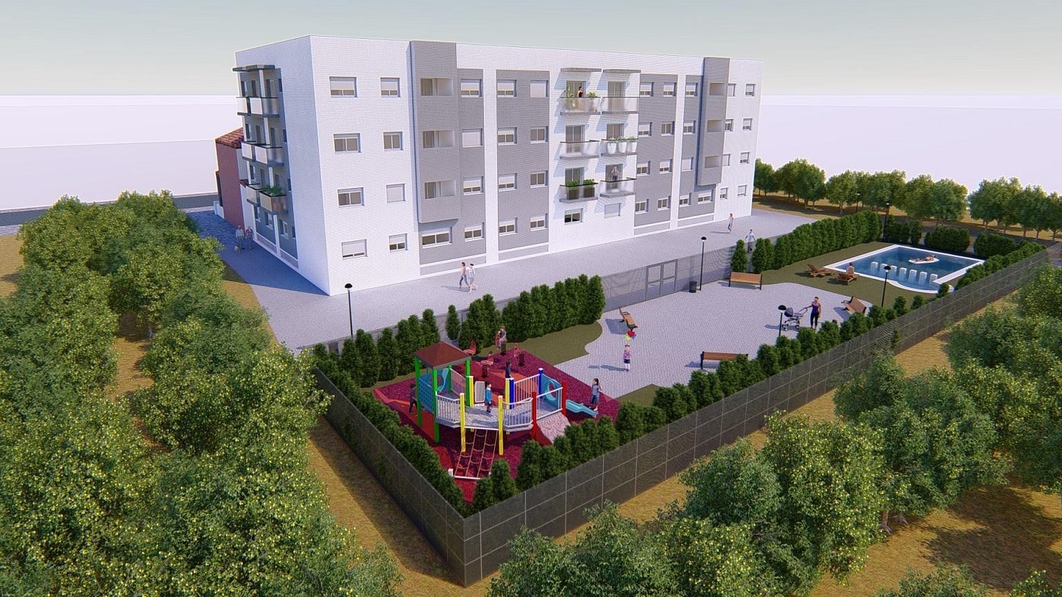 Vista exterior de Pis en venda en  Murcia Capital amb Jardí privat, Traster i Piscina