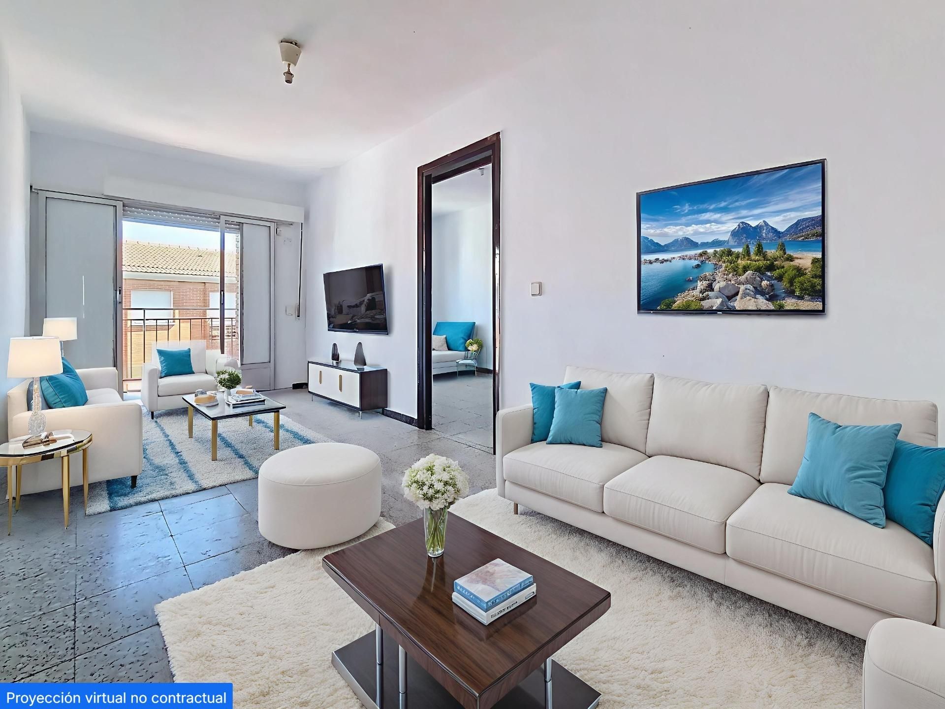 Sala de estar de Piso en venta en  Madrid Capital con Terraza