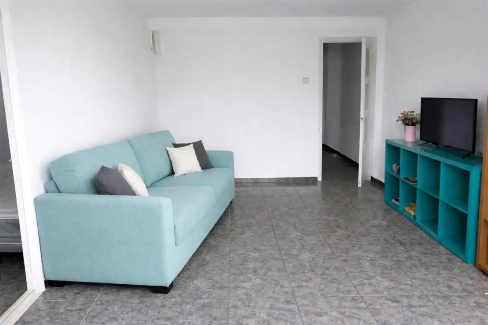 Sala d'estar de Pis de lloguer en  Valencia Capital amb Aire condicionat i Balcó