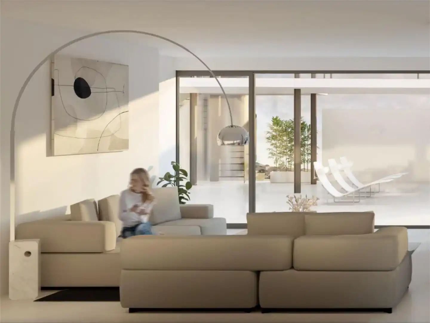 Sala d'estar de Casa o xalet en venda en Alicante / Alacant amb Aire condicionat, Piscina i Balcó