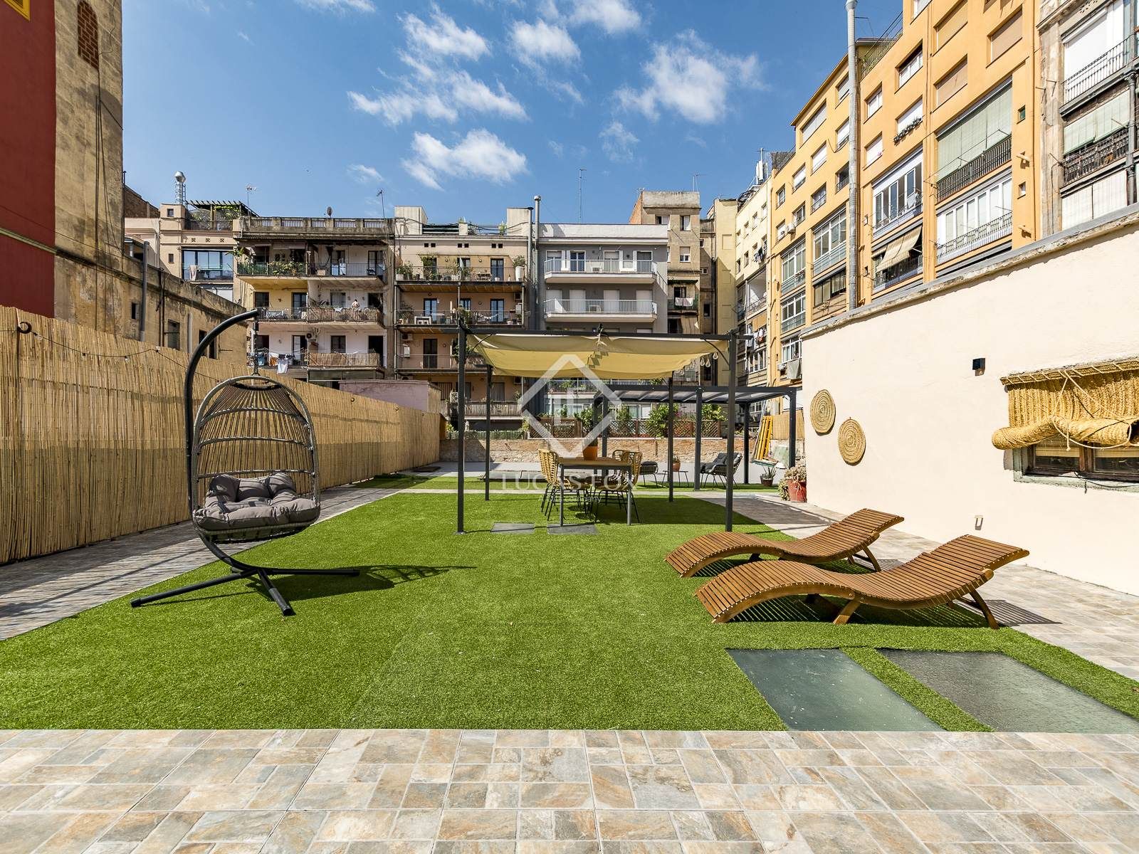 Terrace of Flat for sale in  Barcelona Capital  with Air Conditioner, Private garden and Terrace