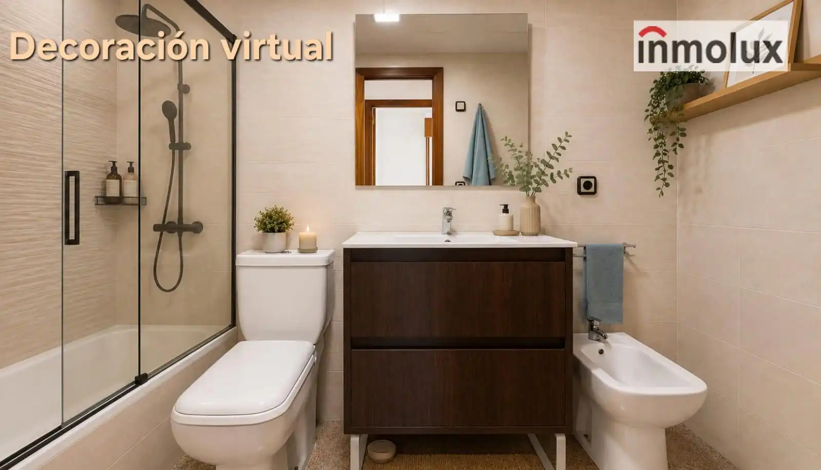 Badezimmer von Wohnung zum Verkauf in Alicante / Alacant mit Klimaanlage, Heizung und Terrasse