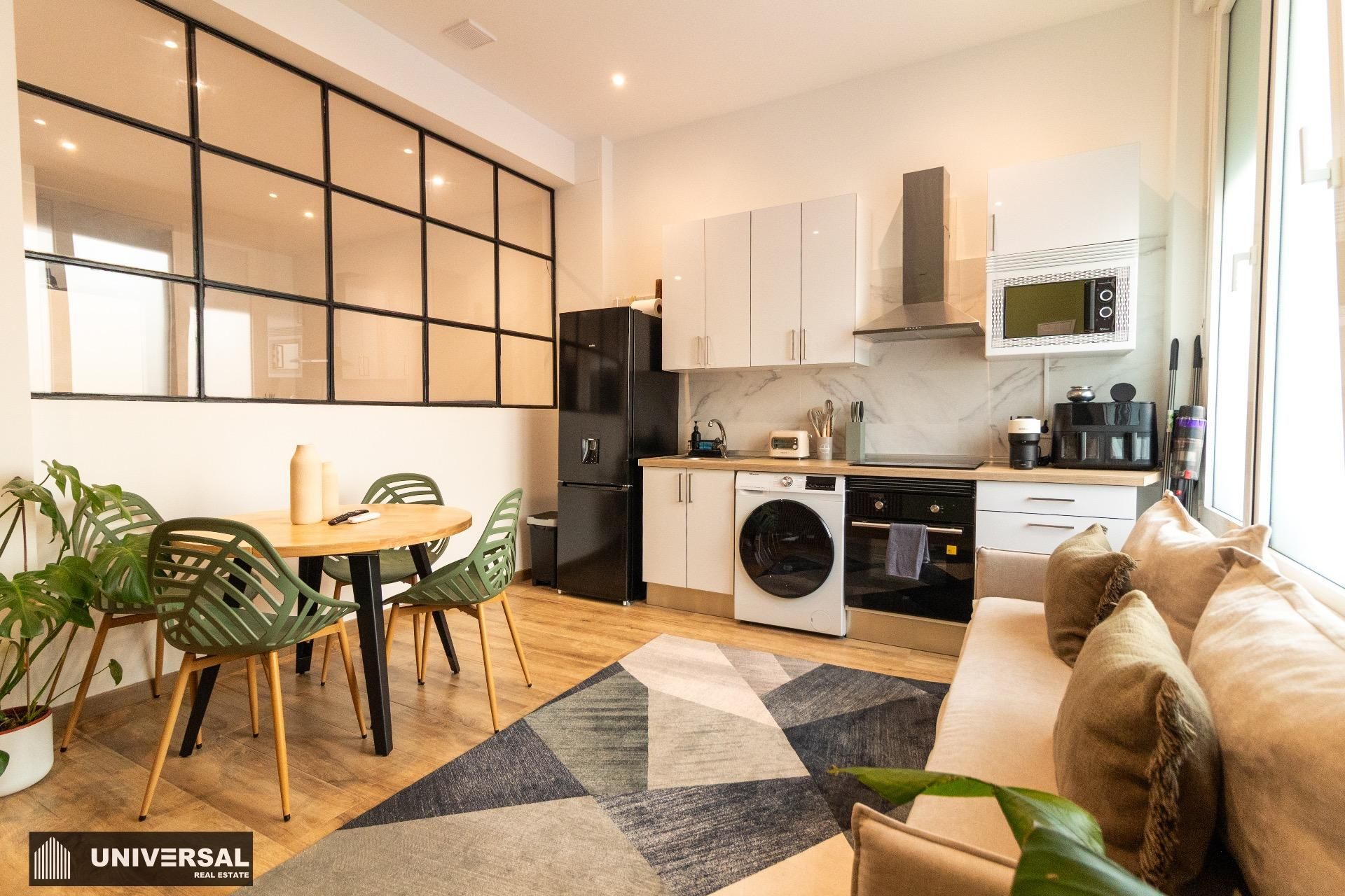 Kitchen of Apartment for sale in  Madrid Capital  with Air Conditioner