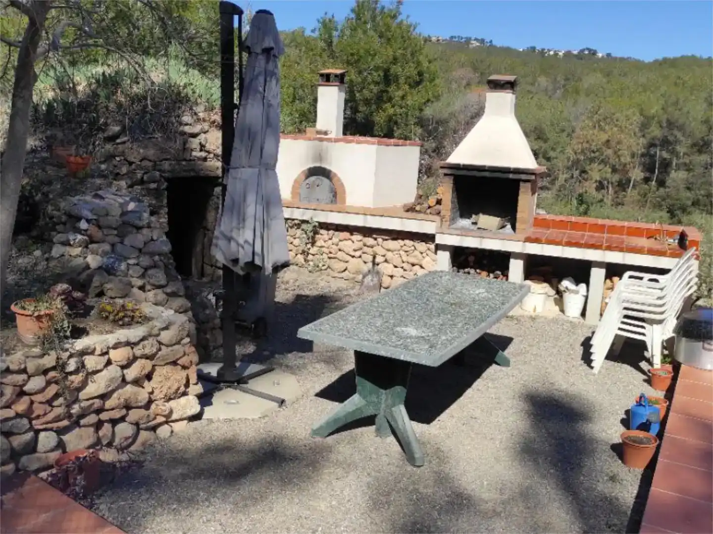 Terrassa de Finca rústica en venda en Sant Pere de Riudebitlles amb Aire condicionat, Jardí privat i Piscina