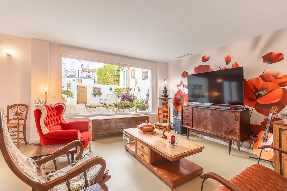 Living room of Country homes for sale in Alfarnatejo  with Air Conditioner, Heating and Private garden