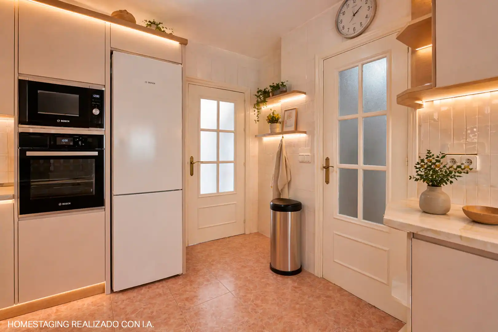 Küche von Einfamilien-Reihenhaus zum Verkauf in Marbella mit Klimaanlage, Heizung und Terrasse
