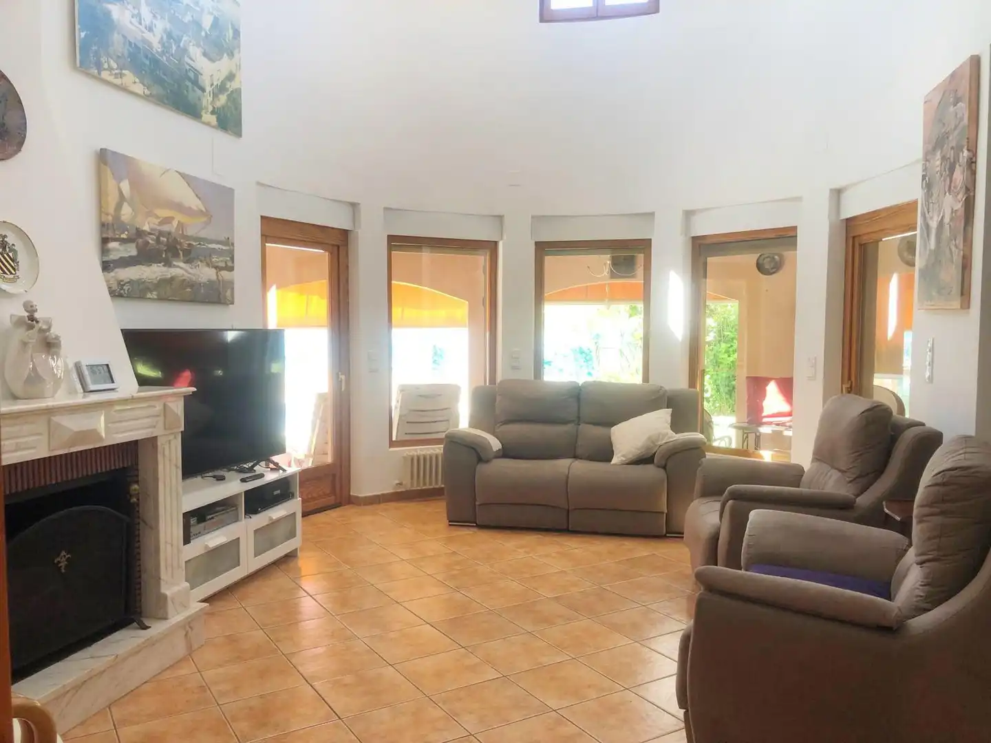Sala de estar de Casa o chalet de alquiler en Dénia con Aire acondicionado, Calefacción y Jardín privado