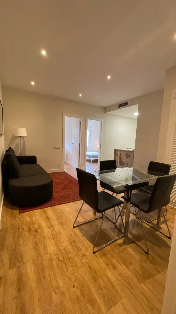 Sala d'estar de Pis de lloguer en Barcelona amb Aire condicionat, Parquet i Moblat