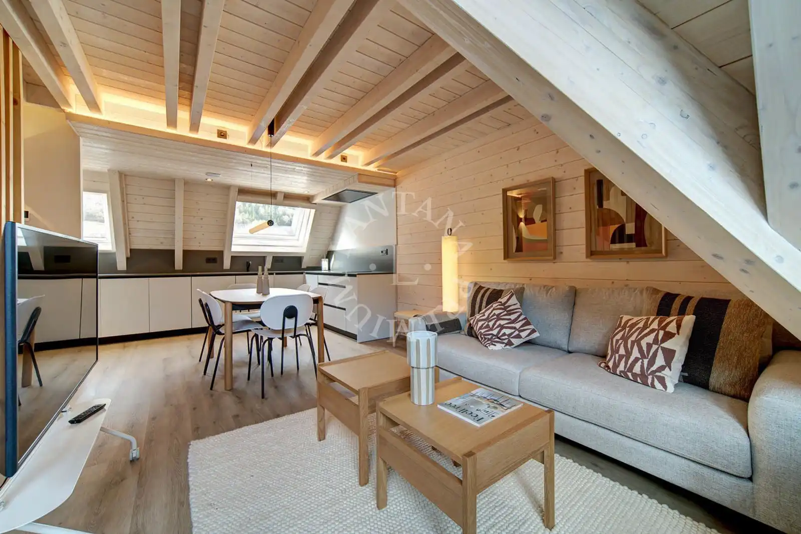 Living room of Houses for sale in Naut Aran  with Heating, Parquet flooring and Oven