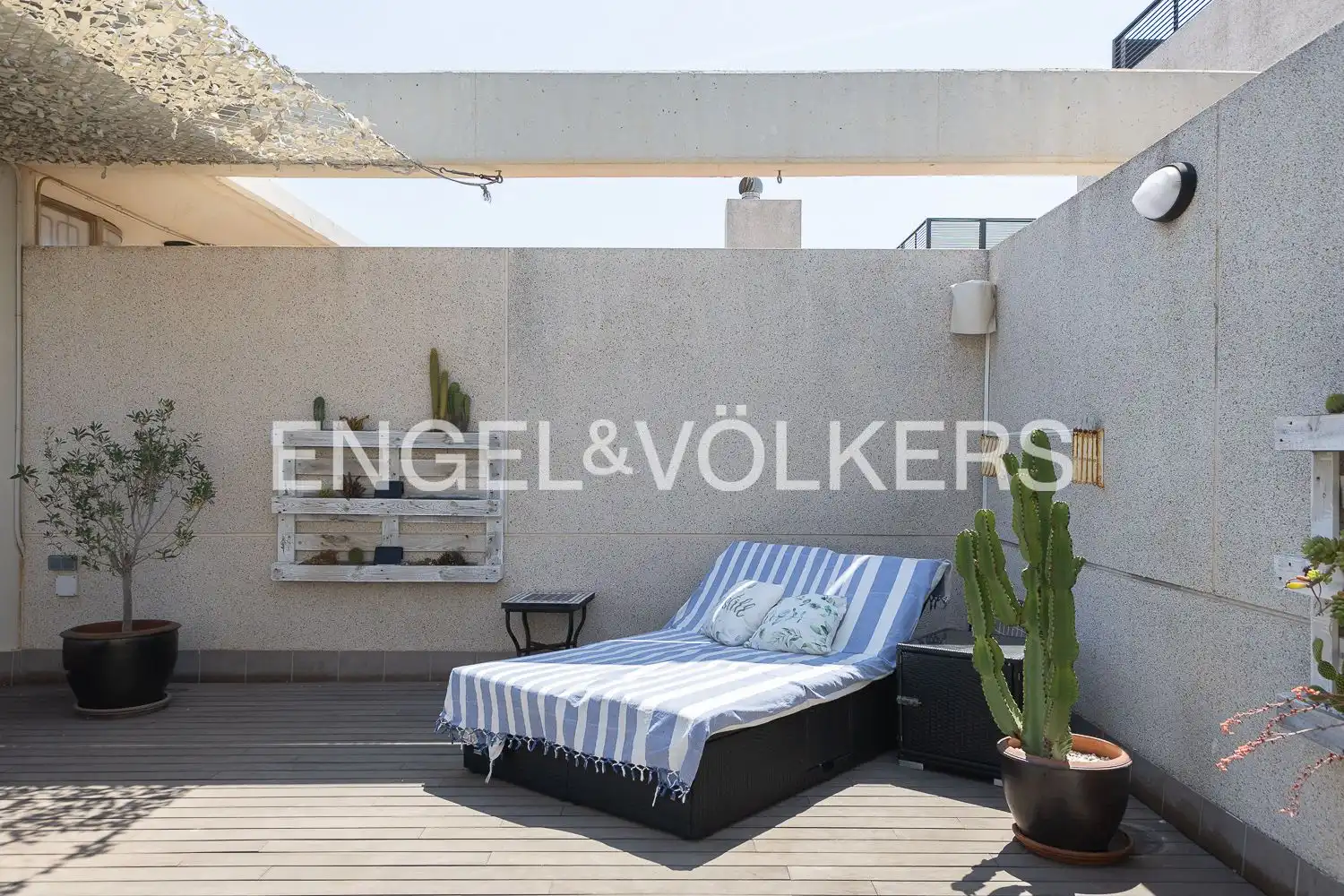 Terrasse von Dachboden zur Miete in Alboraya mit Klimaanlage, Heizung und Terrasse