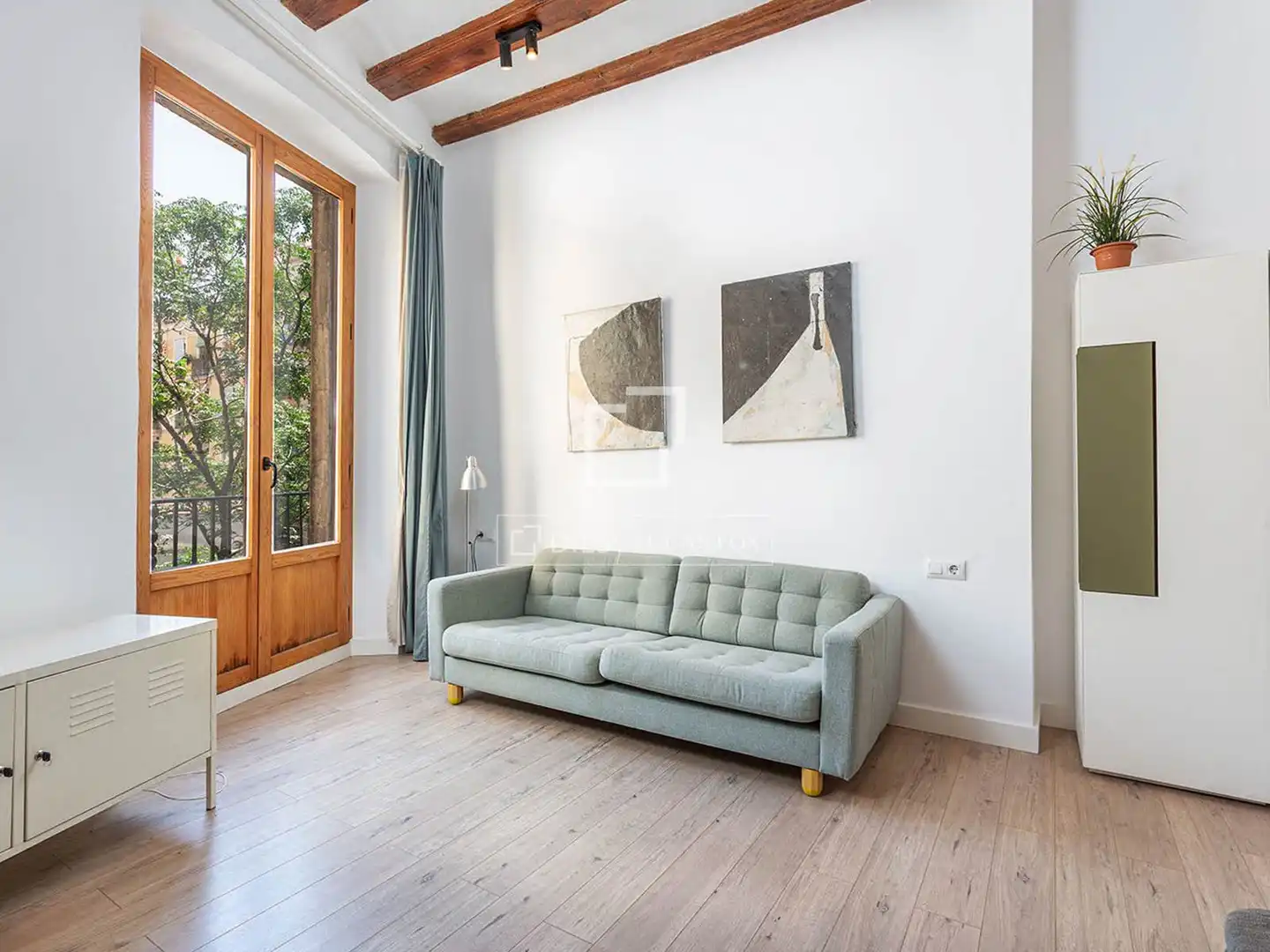 Wohnzimmer von Wohnung zum Verkauf in Barcelona mit Klimaanlage, Heizung und Möbliert