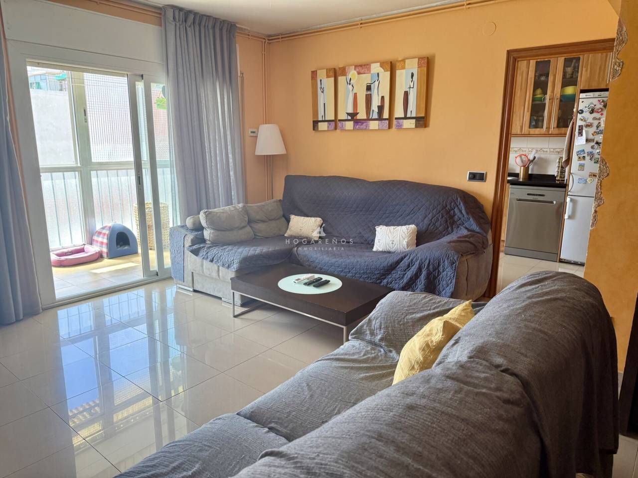 Living room of Flat for sale in Mataró  with Air Conditioner, Heating and Furnished