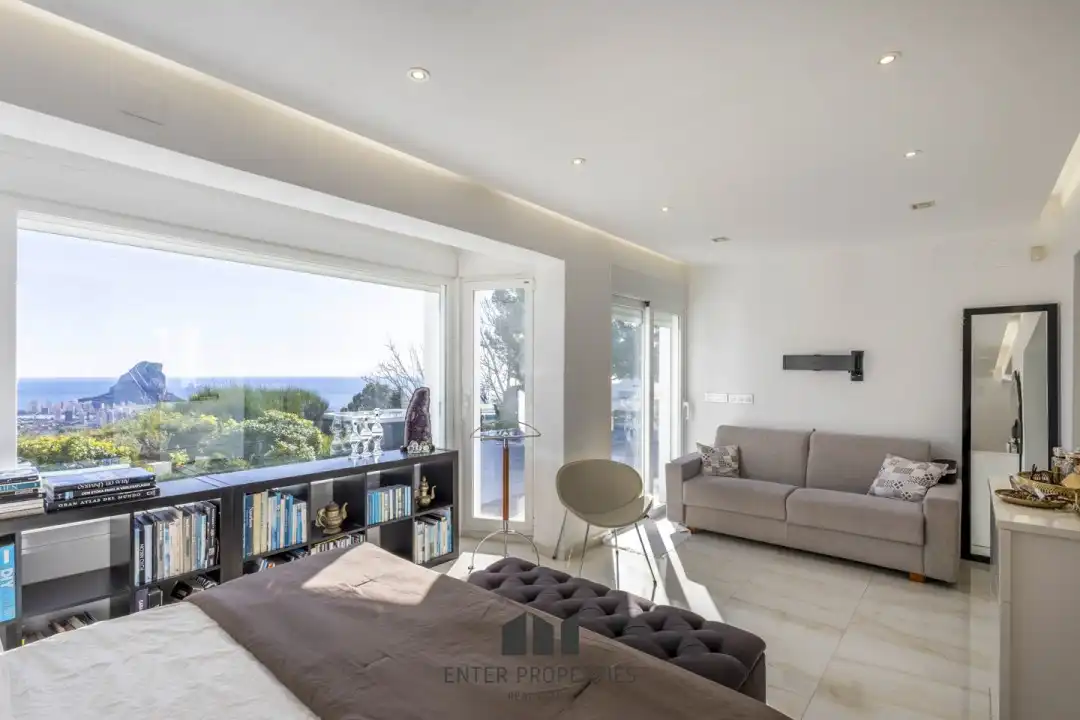 Living room of Flat for rent in Calpe / Calp  with Air Conditioner, Heating and Terrace