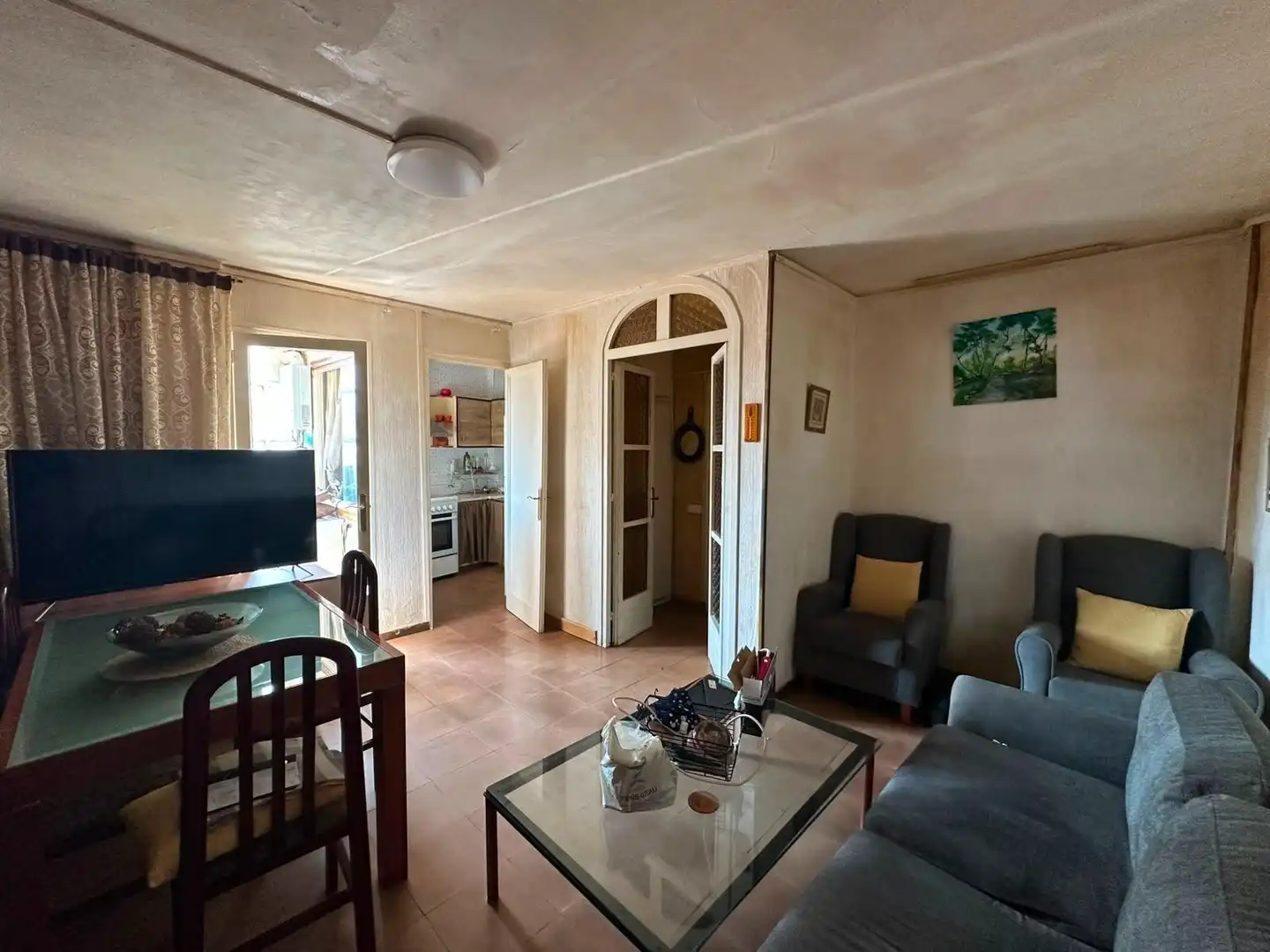 Sala d'estar de Apartament en venda en Barcelona amb Aire condicionat