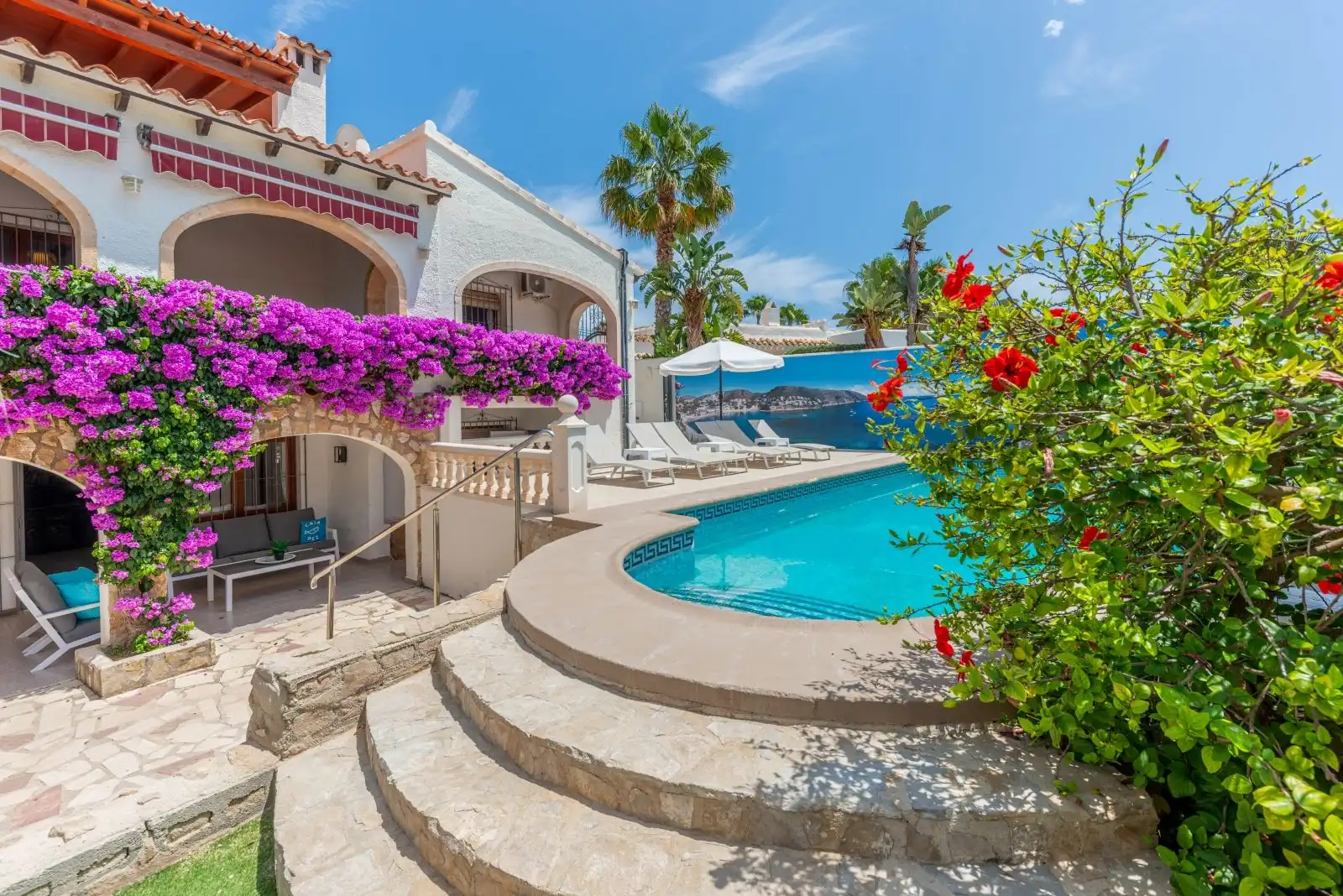 Piscina de Casa o chalet en venta en Moraira con Aire acondicionado, Calefacción y Terraza