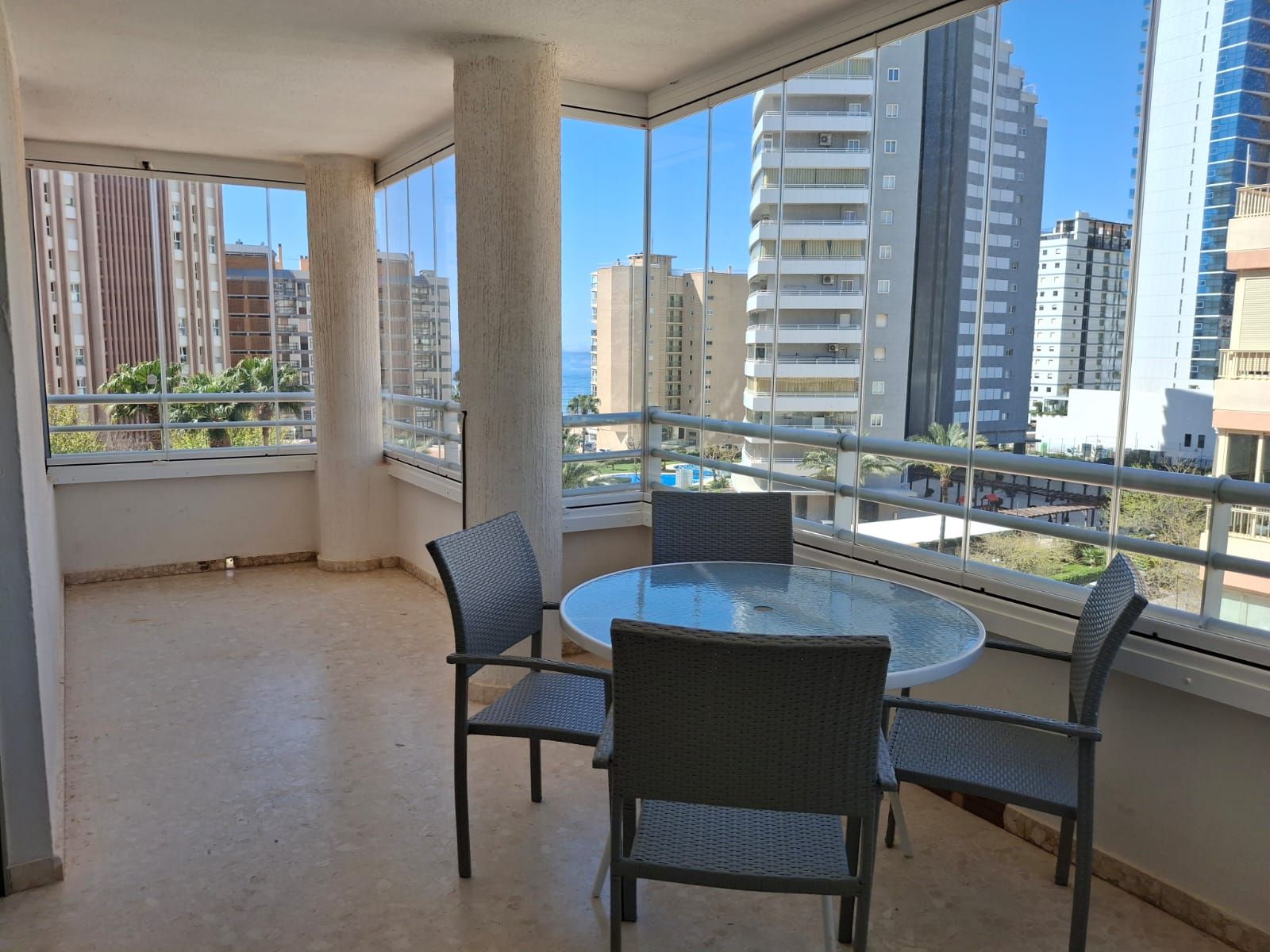 Terrace of Apartment for sale in Calpe / Calp  with Air Conditioner, Private garden and Swimming Pool