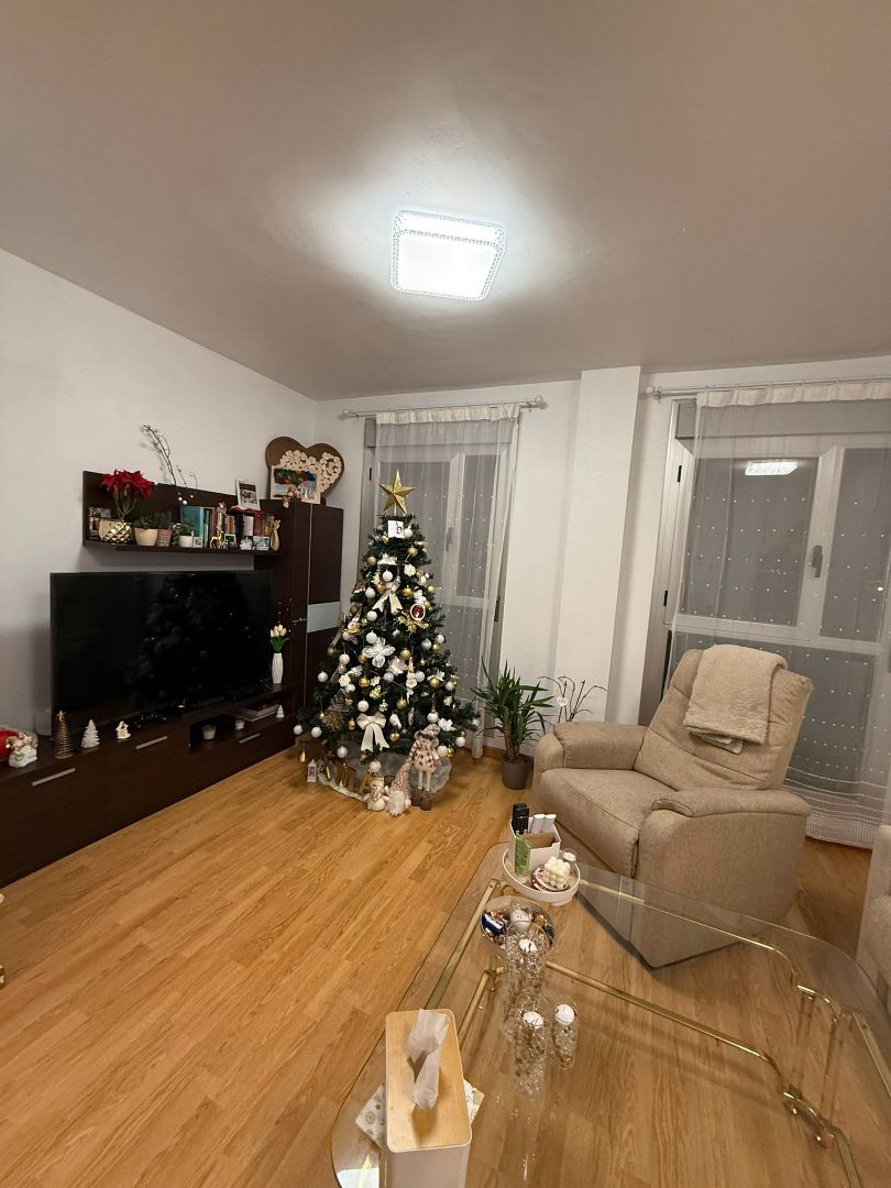 Living room of Flat to rent in Cuarte de Huerva  with Heating, Parquet flooring and Furnished