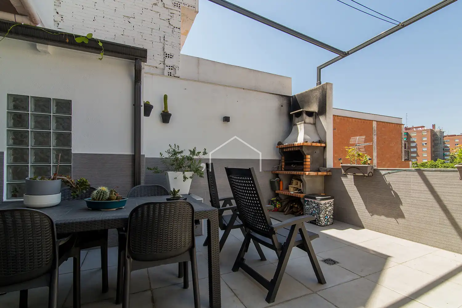 Terrace of Flat for sale in Badalona  with Heating, Parquet flooring and Furnished