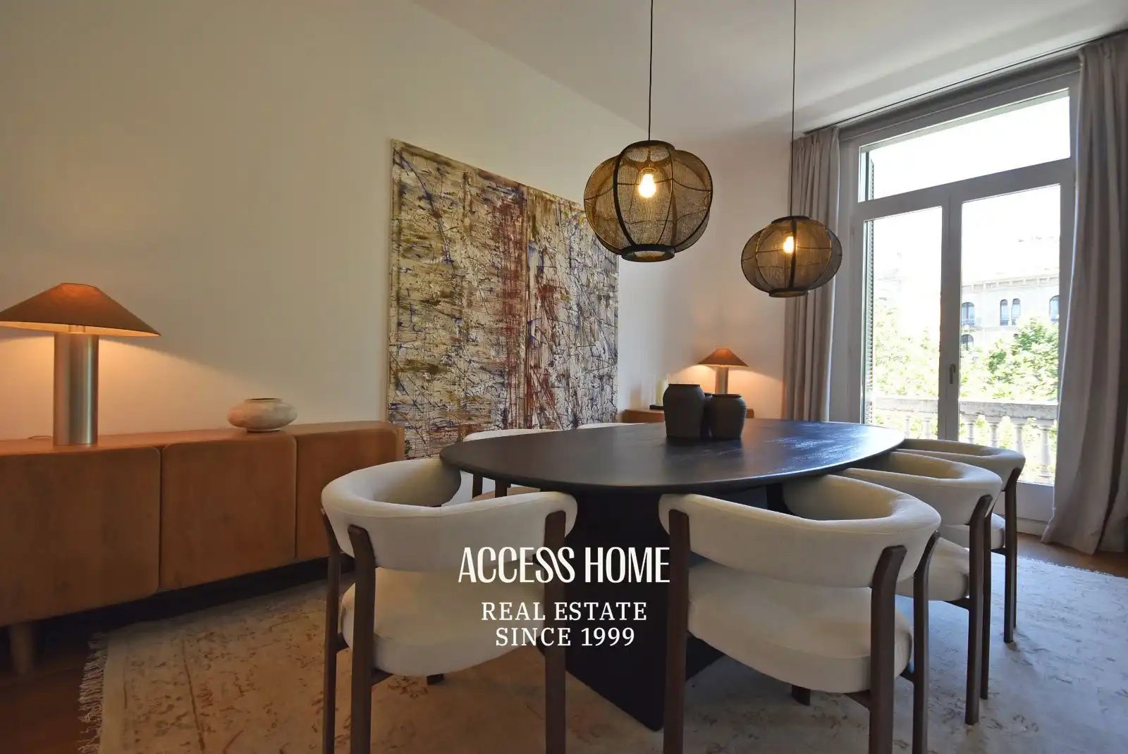 Comedor de Piso de alquiler en Barcelona con Aire acondicionado, Calefacción y Terraza