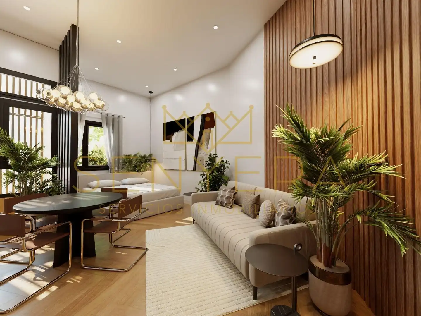 Sala de estar de Estudio en venta en Valencia con Aire acondicionado y Parquet