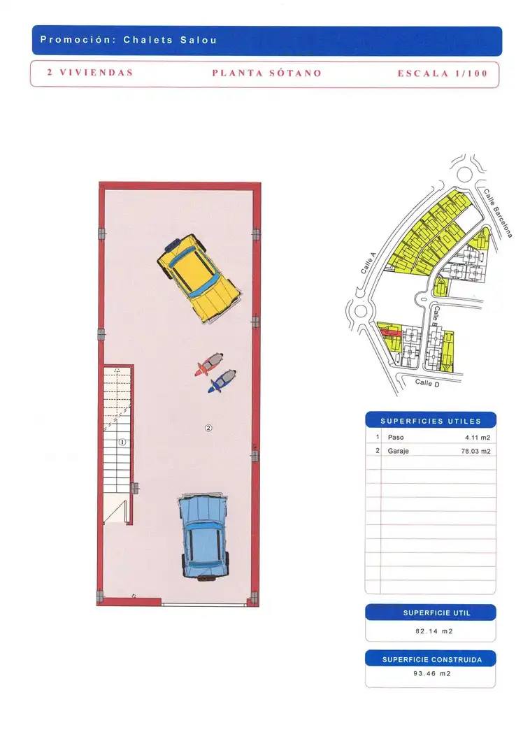 Parking de Casa adosada en venta en Salou con Aire acondicionado, Jardín privado y Parquet