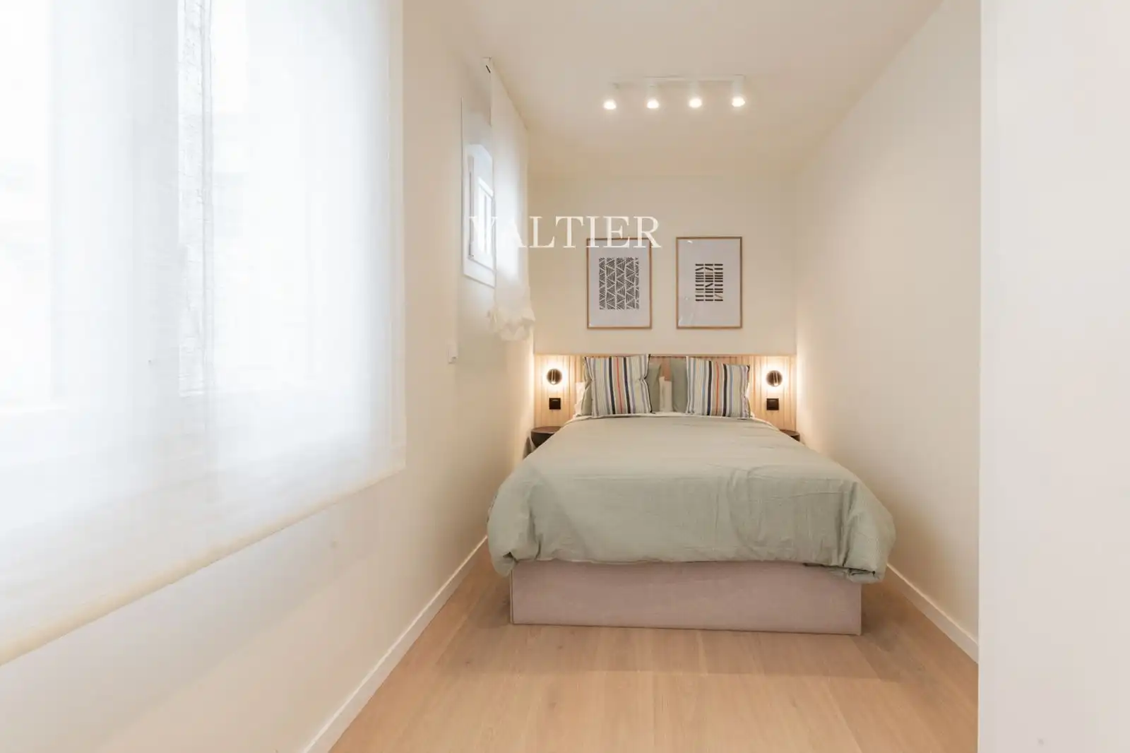 Schlafzimmer von Wohnung zur Miete in Madrid mit Klimaanlage, Heizung und Terrasse