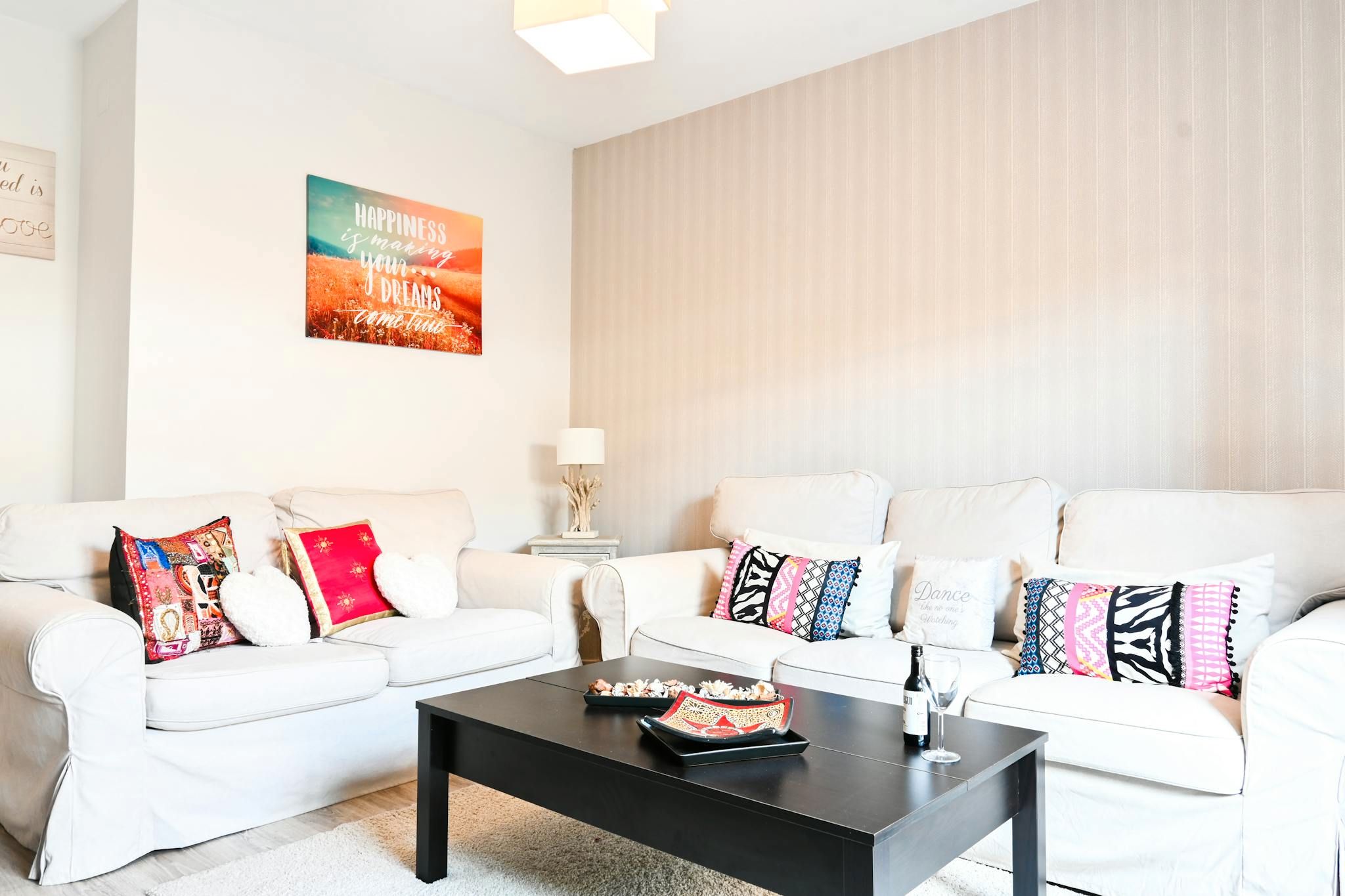 Living room of Flat to rent in  Madrid Capital  with Air Conditioner, Heating and Furnished