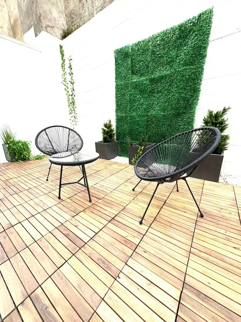 Terraza de Piso de alquiler en  Madrid Capital con Aire acondicionado, Calefacción y Jardín privado