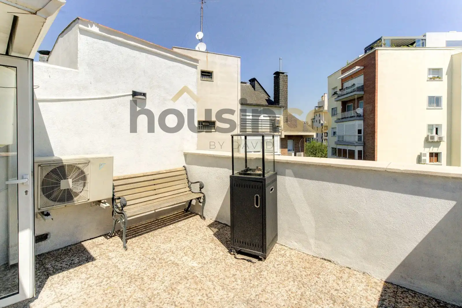 Terrasse von Dachboden zur Miete in Madrid mit Klimaanlage und Terrasse
