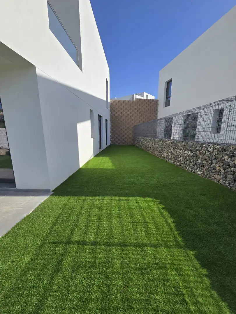 Terraza de Casa adosada en venta en Mijas con Aire acondicionado, Jardín privado y Piscina comunitaria